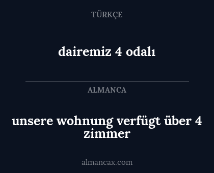 dairemiz 4 odalı - unsere wohnung verfügt über 4 zimmer