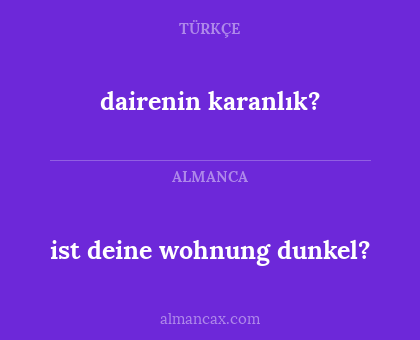 dairenin karanlık? - ist deine wohnung dunkel?