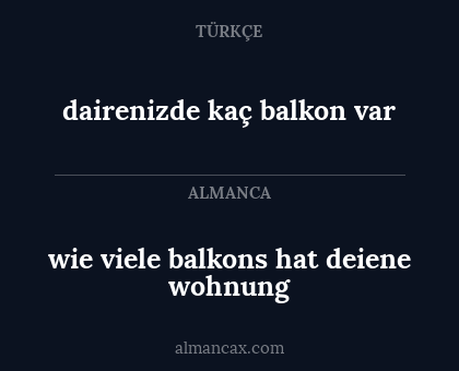 dairenizde kaç balkon var - wie viele balkons hat deiene wohnung