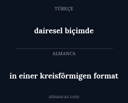 in einer kreisförmigen format - dairesel biçimde