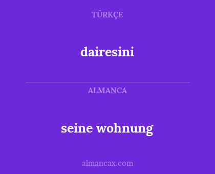 dairesini - seine wohnung