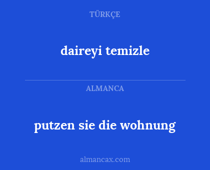 daireyi temizle - putzen sie die wohnung
