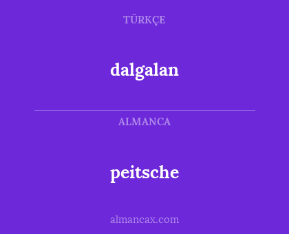 peitsche - dalgalan