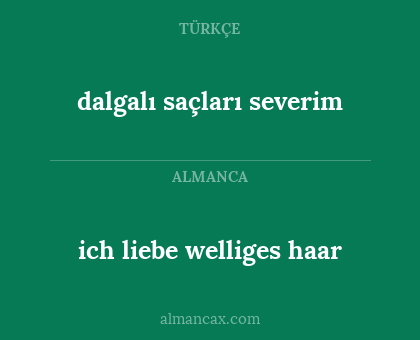 dalgalı saçları severim - ich liebe welliges haar