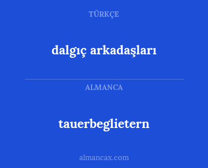tauerbeglietern - dalgıç arkadaşları