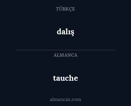 tauche - dalış