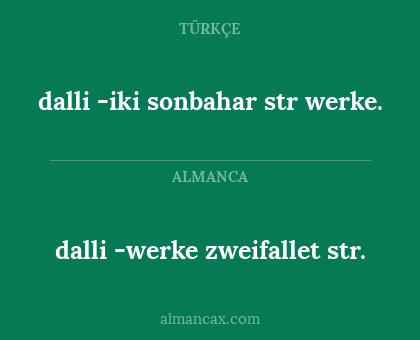 dalli -iki sonbahar str werke. - dalli -werke zweifallet str.