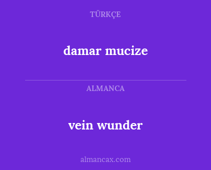 vein wunder - damar mucize