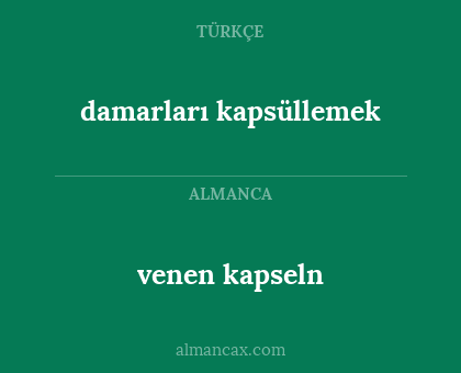 venen kapseln - damarları kapsüllemek