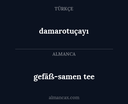 gefäß-samen tee - damarotuçayı