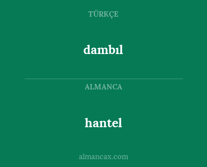 hantel - dambıl