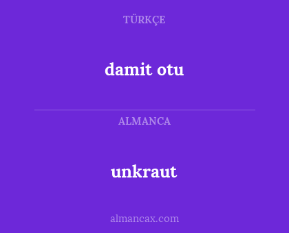 unkraut - damit otu