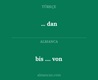 ... dan - bis .... von