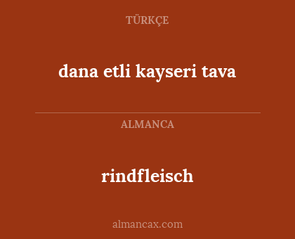 rindfleisch - dana etli kayseri tava