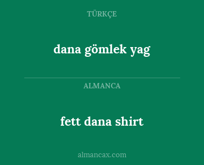 fett dana shirt - dana gömlek yag
