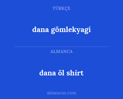 dana gömlekyagi - dana öl shirt