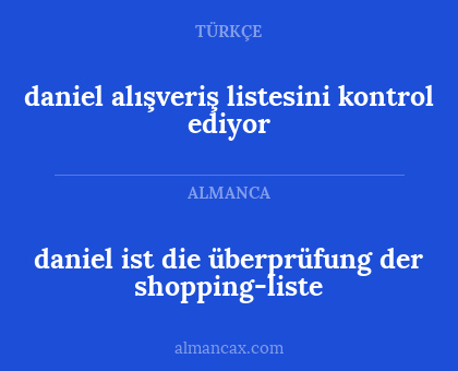 daniel alışveriş listesini kontrol ediyor - daniel ist die überprüfung der shopping-liste