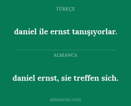 daniel ile ernst tanışıyorlar. - daniel ernst, sie treffen sich.