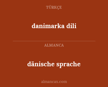 dänische sprache - danimarka dili