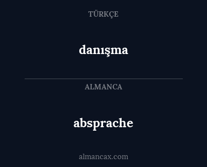 absprache - danışma