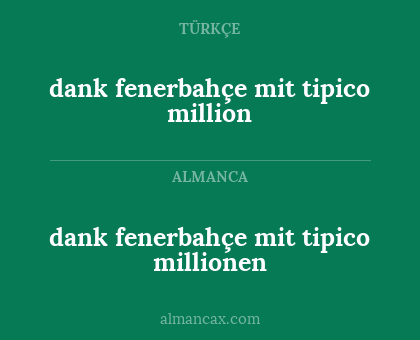 dank fenerbahçe mit tipico millionen - dank fenerbahçe mit tipico million