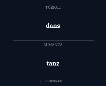 dans - tanz