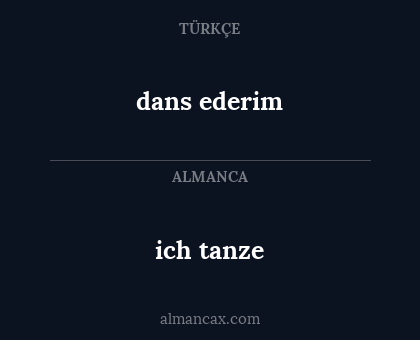 ich tanze - dans ederim