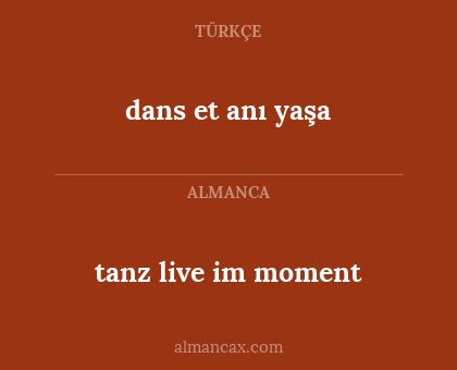 dans et anı yaşa - tanz live im moment