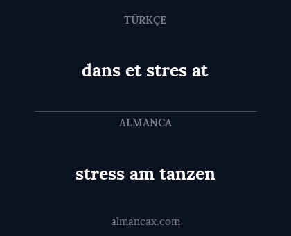 dans et stres at - stress am tanzen
