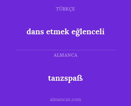dans etmek eğlenceli - tanzspaß