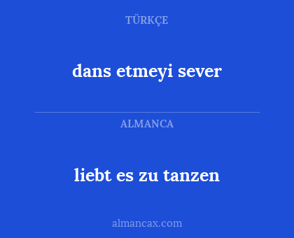 dans etmeyi sever - liebt es zu tanzen