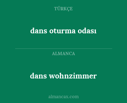 dans oturma odası - dans wohnzimmer