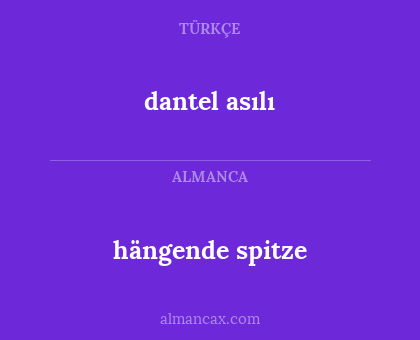 hängende spitze - dantel asılı