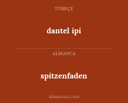 dantel ipi - spitzenfaden
