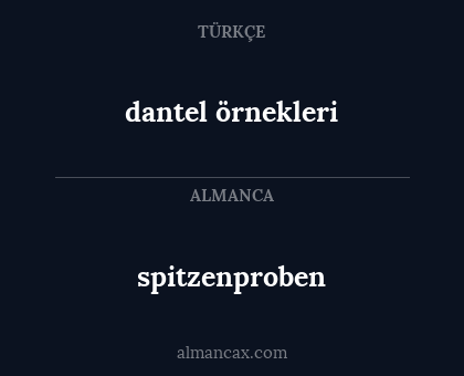 dantel örnekleri - spitzenproben