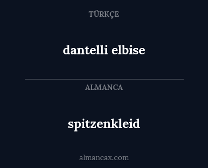 dantelli elbise - spitzenkleid
