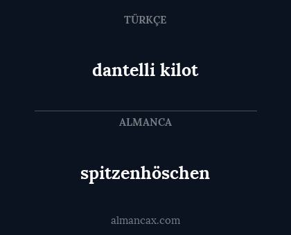 spitzenhöschen - dantelli kilot