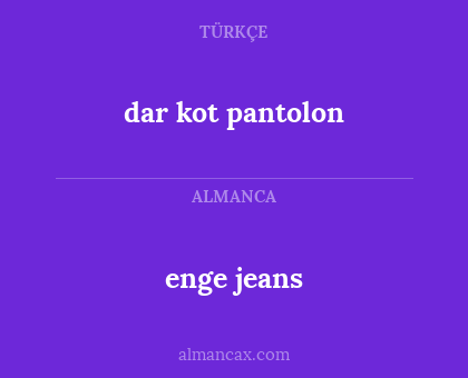enge jeans - dar kot pantolon