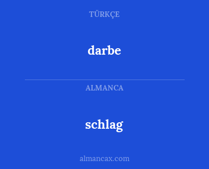 darbe - schlag