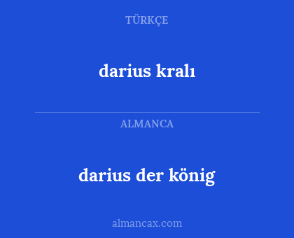 darius kralı - darius der könig
