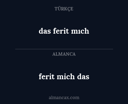 das ferit mıch - ferit mich das