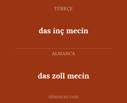 das inç mecin - das zoll mecin