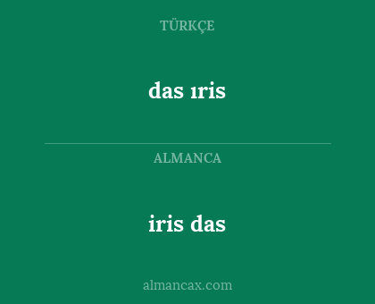 das ıris - iris das