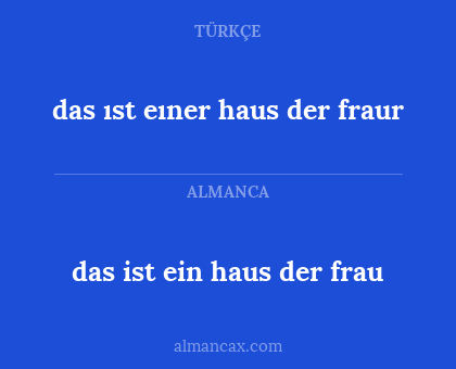 das ıst eıner haus der fraur - das ist ein haus der frau