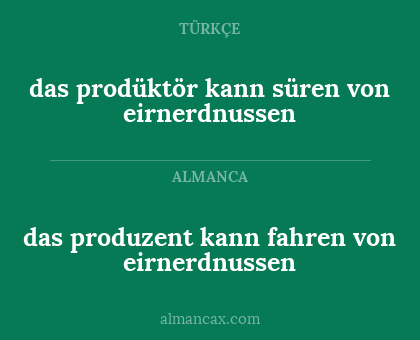 das produzent kann fahren von eirnerdnussen - das prodüktör kann süren von eirnerdnussen