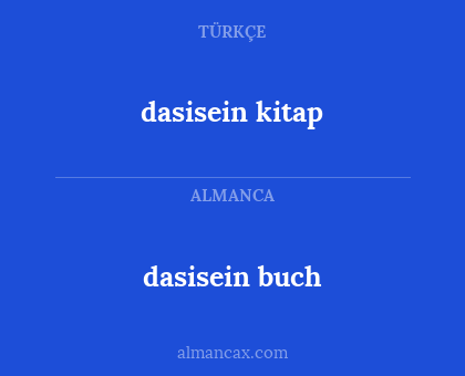 dasisein buch - dasisein kitap