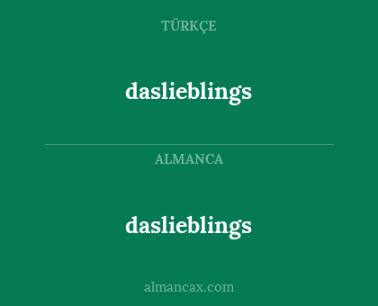 daslieblings - daslieblings