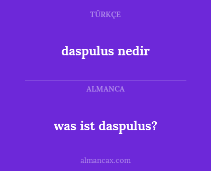 daspulus nedir - was ist daspulus?