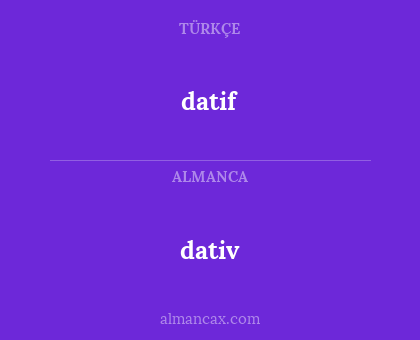 datif - dativ