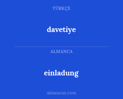 davetiye - einladung
